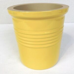 The Pampered Chef Family Heritage Yellow Stoneware Crock 6”